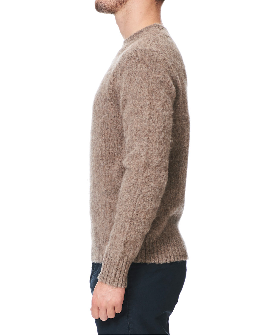 Herre | Gensere | Aspesi | Shetland Crew Neck Sweater Grey Melange