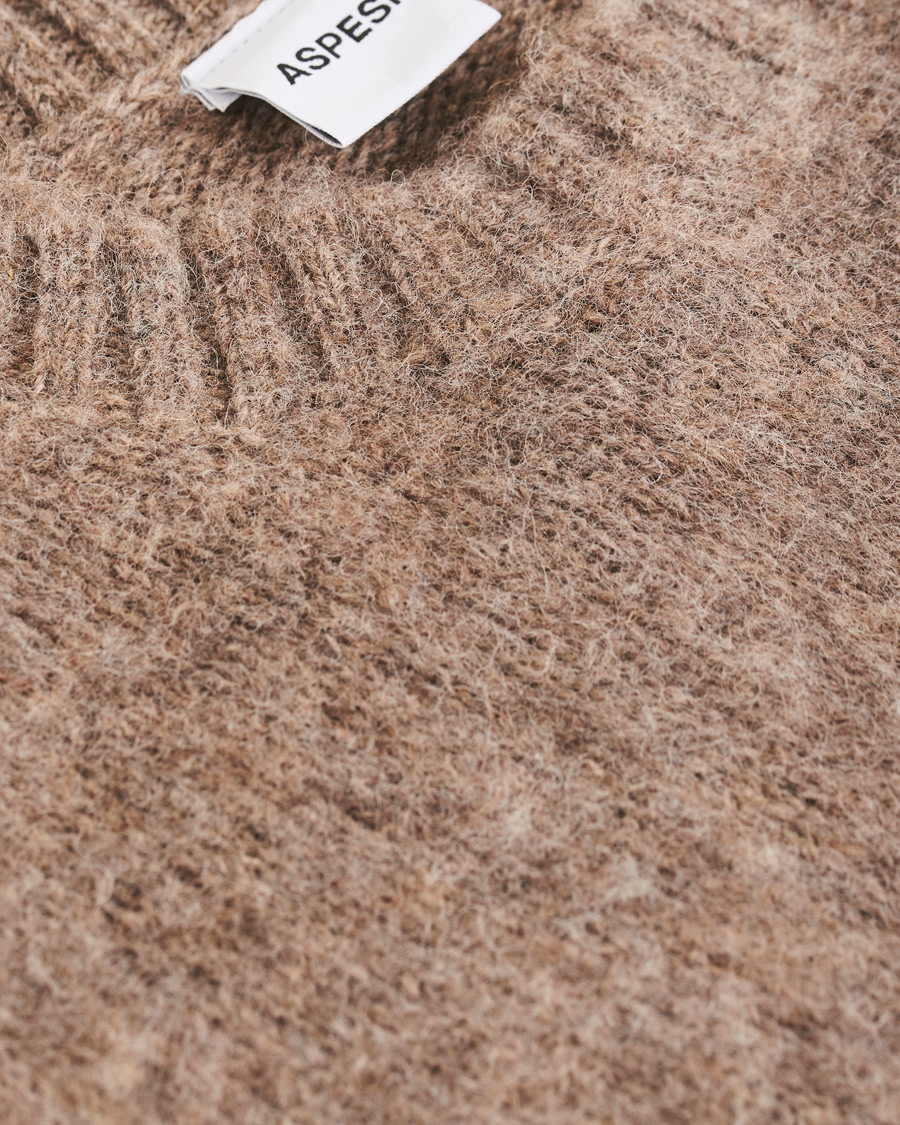 Herre | Gensere | Aspesi | Shetland Crew Neck Sweater Grey Melange