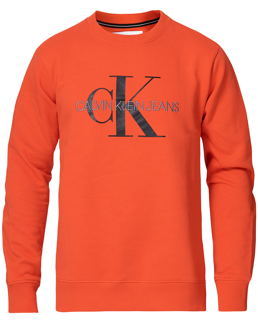 Herre | Gensere | Calvin Klein Jeans | Monogram Crew Neck Sweatshirt Cherry Tomato