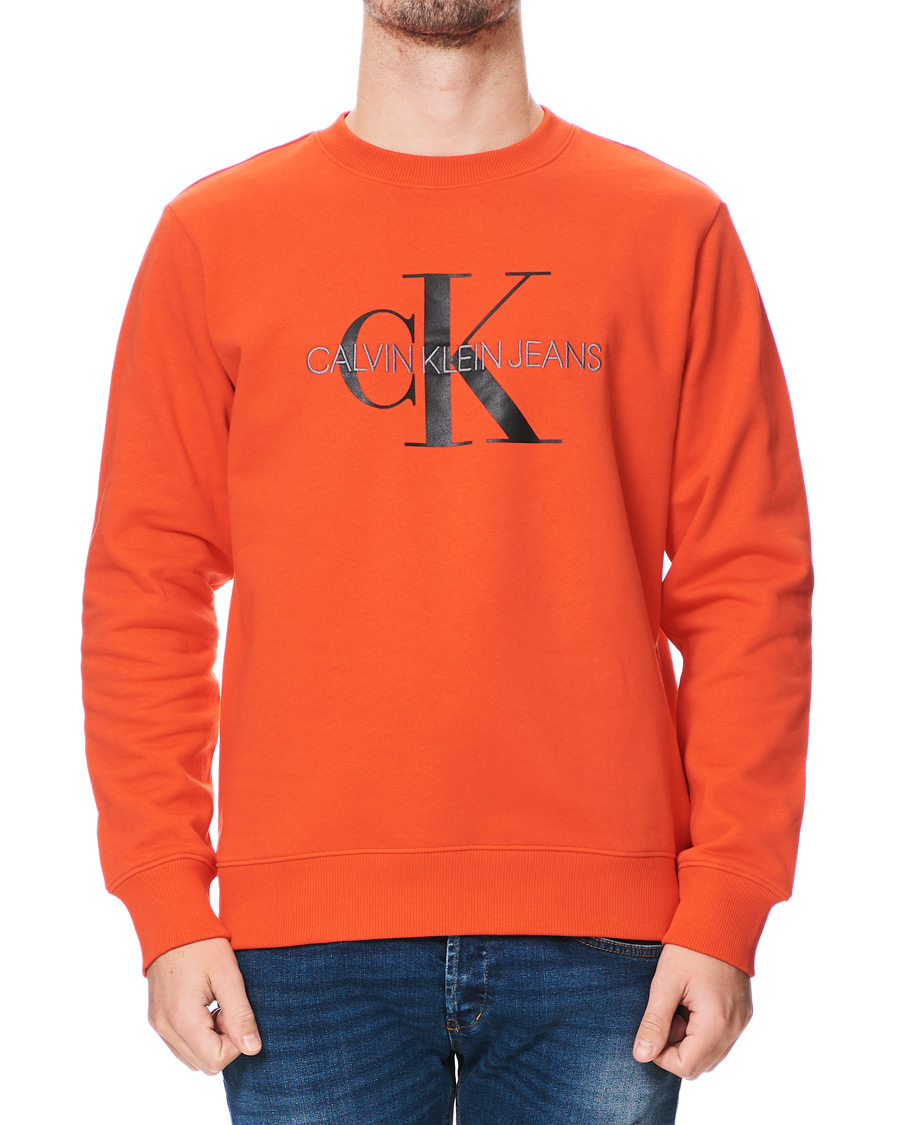 Herre | Gensere | Calvin Klein Jeans | Monogram Crew Neck Sweatshirt Cherry Tomato