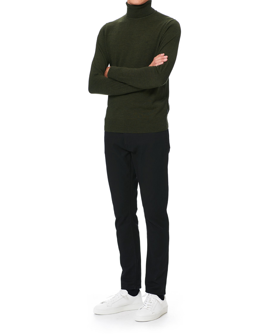 Herre | Gensere | Calvin Klein | Superior Wool Rollneck Dark Olive