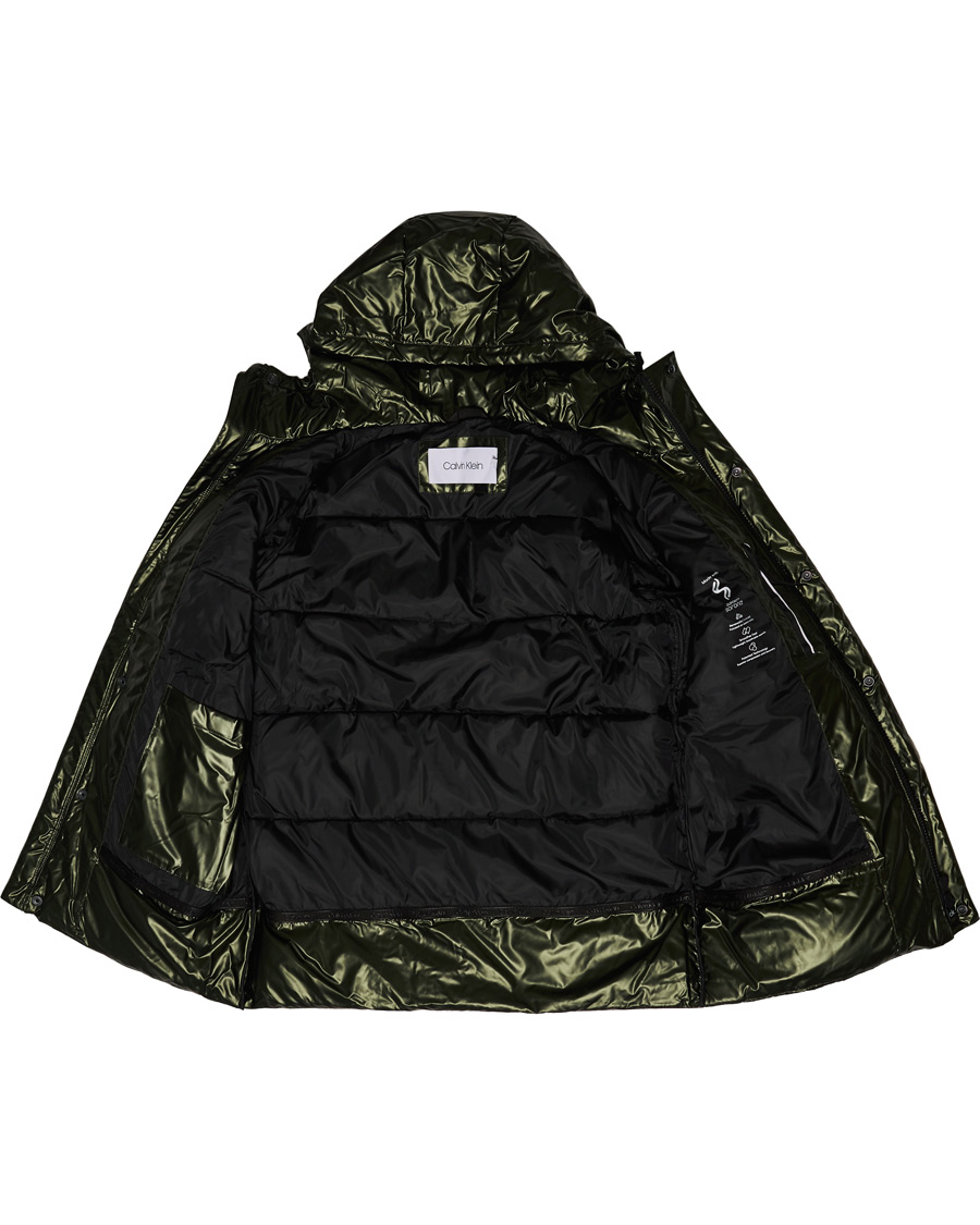 Herre | Jakker | Calvin Klein | Oily Metallic Parka Dark Olive