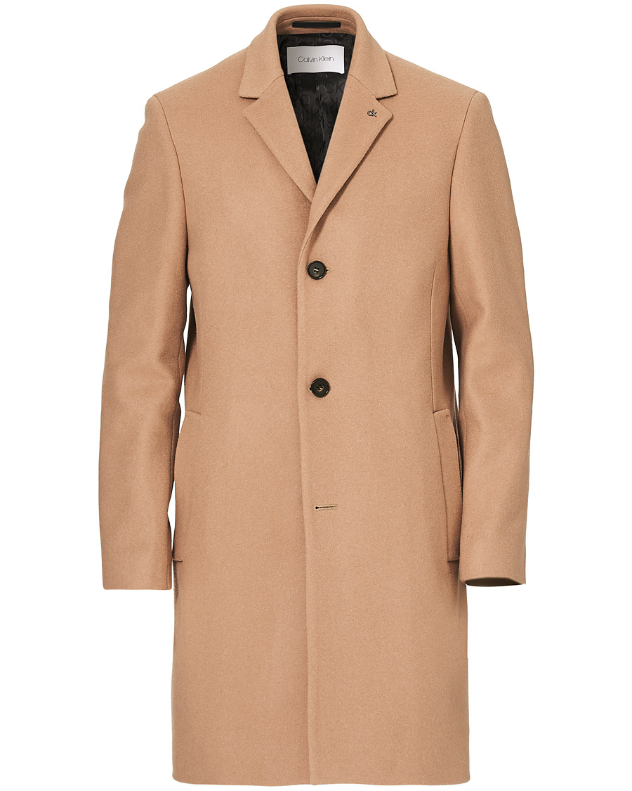 Herre | Jakker | Calvin Klein | Wool/Cashmere Coat Camel