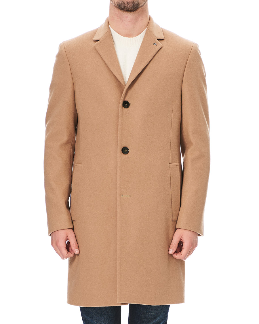 Herre | Jakker | Calvin Klein | Wool/Cashmere Coat Camel