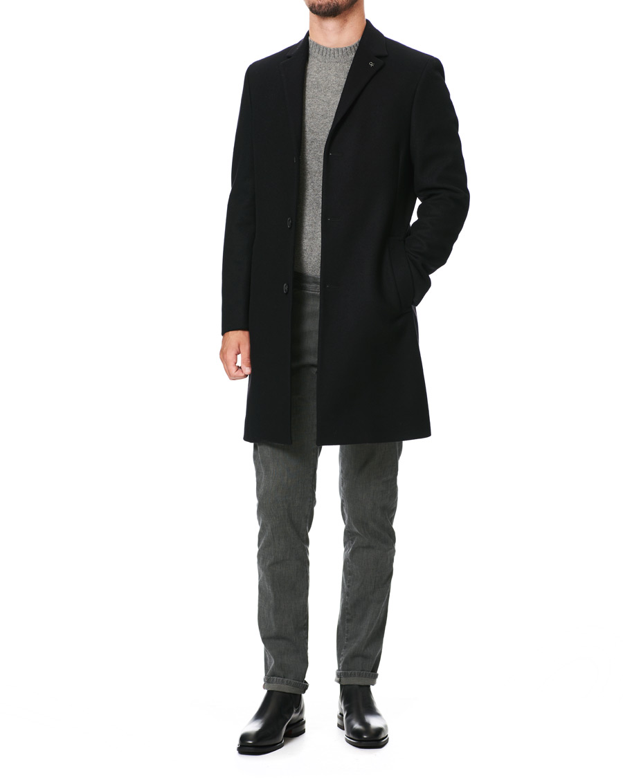 Herre | Jakker | Calvin Klein | Wool/Cashmere Coat Black
