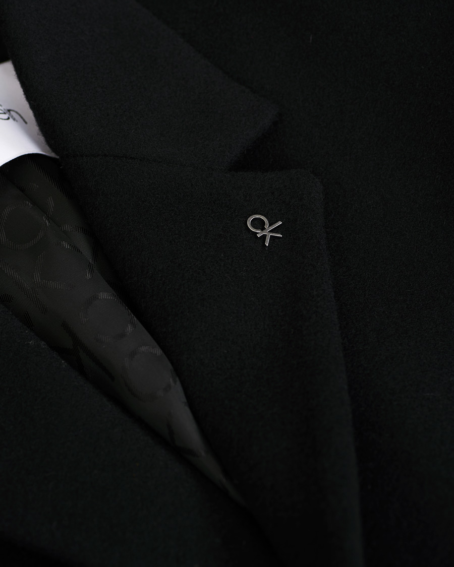Herre | Jakker | Calvin Klein | Wool/Cashmere Coat Black