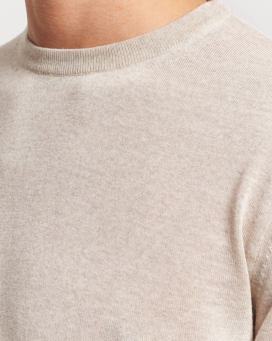 Herre | Gensere | Canali | Merino Wool Crew Neck Light Beige