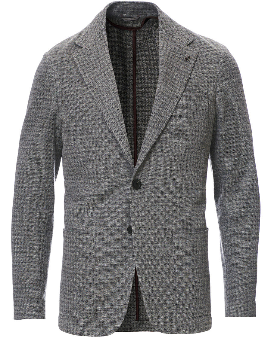 Herre | Dressjakker | Canali | Wool Blend Jersey Blazer Light Grey