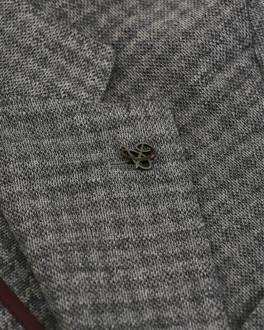 Herre | Dressjakker | Canali | Wool Blend Jersey Blazer Light Grey