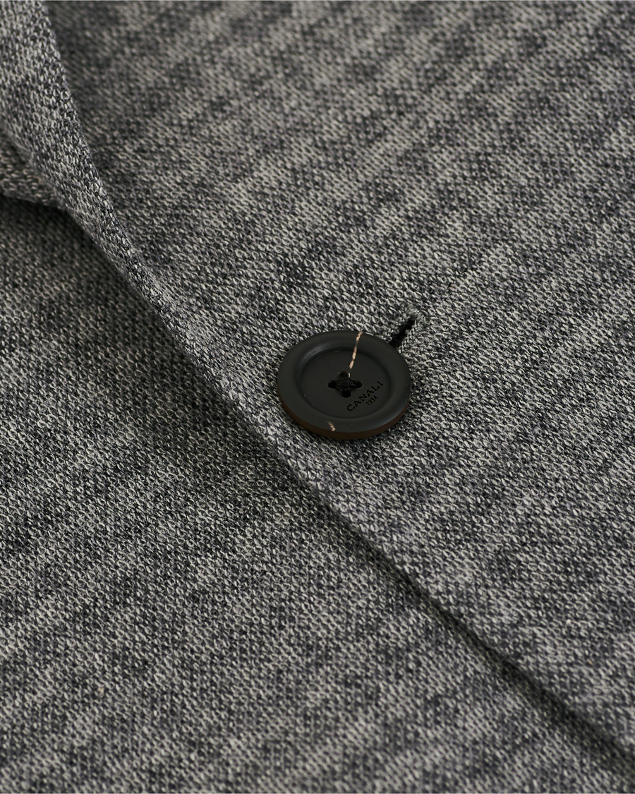 Herre | Dressjakker | Canali | Wool Blend Jersey Blazer Light Grey