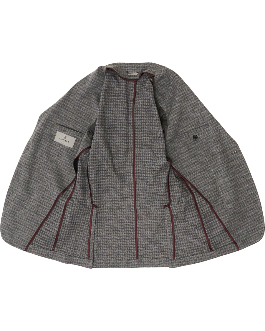 Herre | Dressjakker | Canali | Wool Blend Jersey Blazer Light Grey