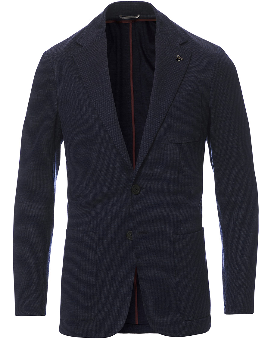 Herre | Dressjakker | Canali | Wool Jersey Blazer Dark Blue
