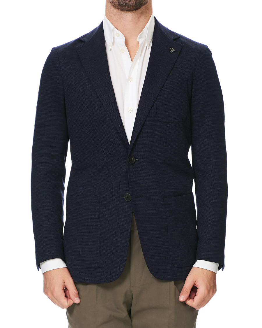 Herre | Dressjakker | Canali | Wool Jersey Blazer Dark Blue