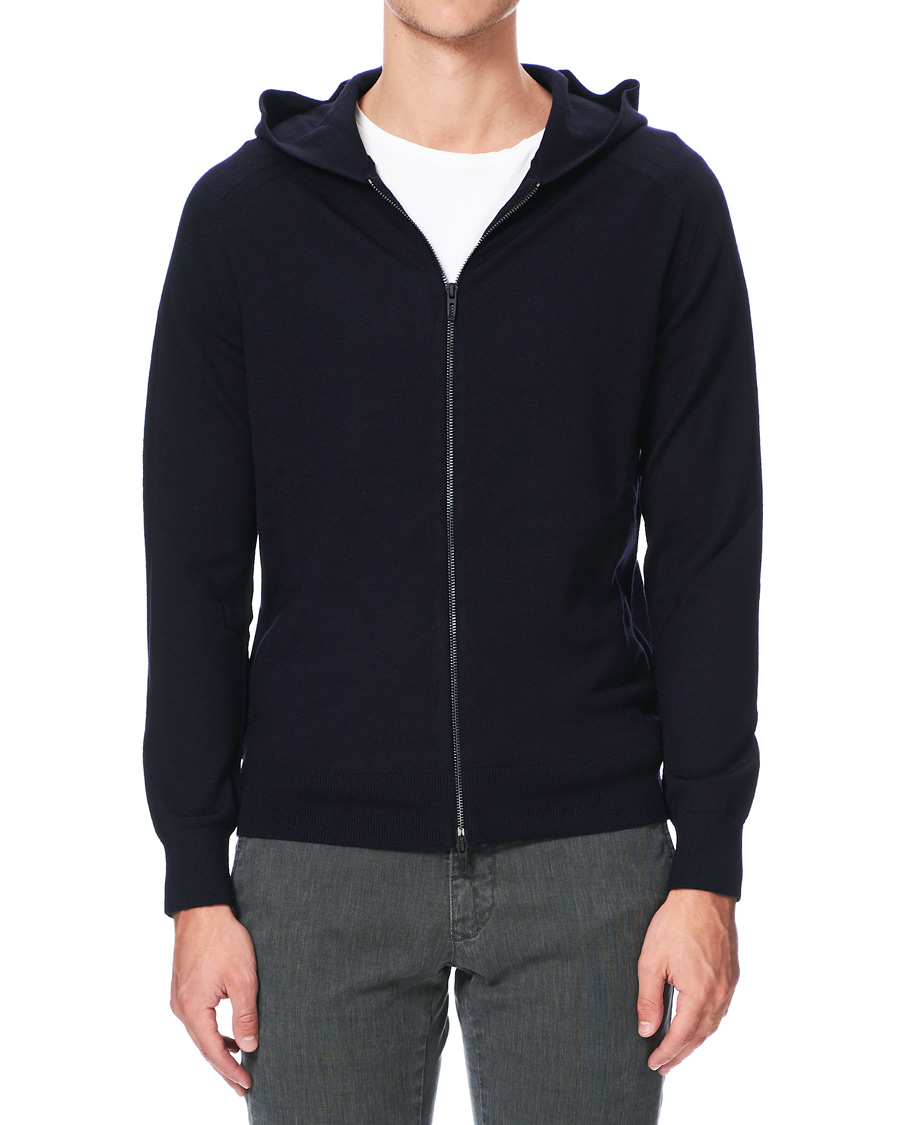 Herre | Gensere | Emporio Armani | Travel Collection Full Zip Hoodie Navy
