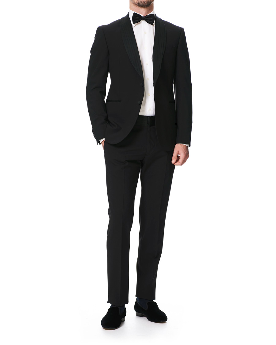 Herre | Dresser | Emporio Armani | Slim Fit Virgon Wool Shawl Collar Tuxedo Black