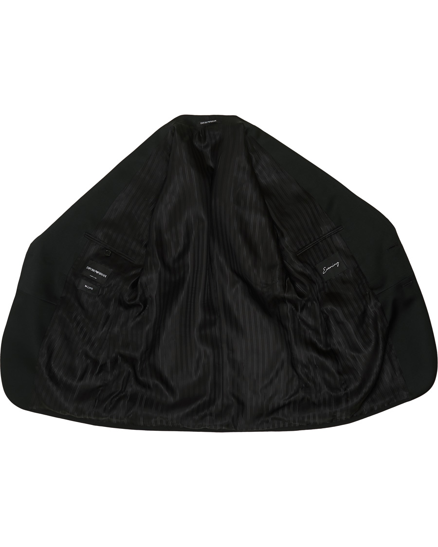 Herre | Dresser | Emporio Armani | Slim Fit Virgon Wool Shawl Collar Tuxedo Black
