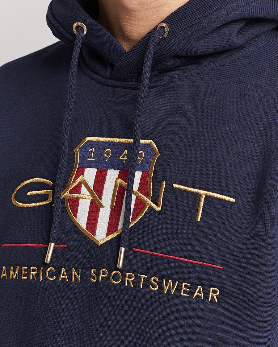 Herre | Gensere | GANT | Archive Shield Hoodie Evening Blue