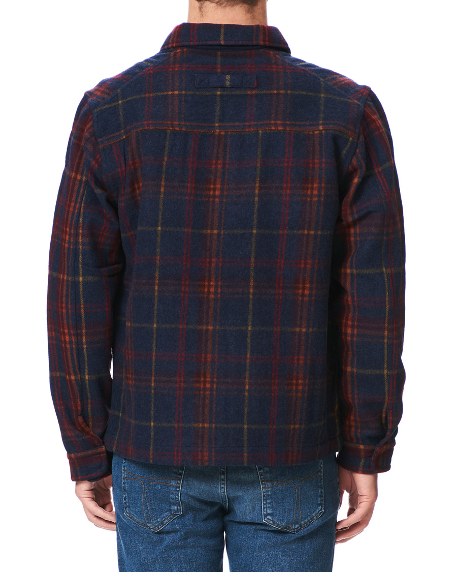 Herre | Skjorter | GANT | Wool Blend Check Zip Overshirt Multi