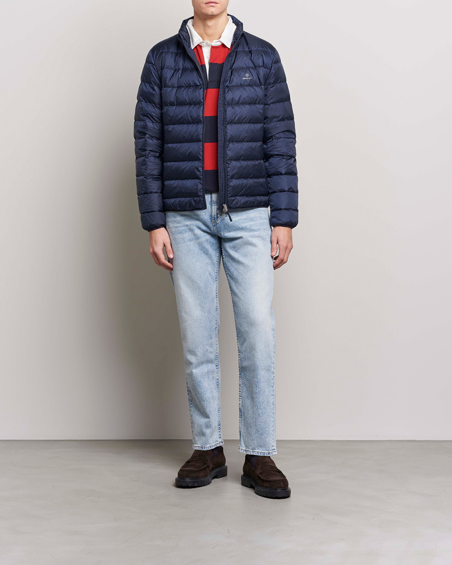Herre | Jakker | GANT | The Light Down Jacket Evening Blue