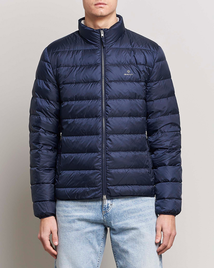 Herre | Jakker | GANT | The Light Down Jacket Evening Blue