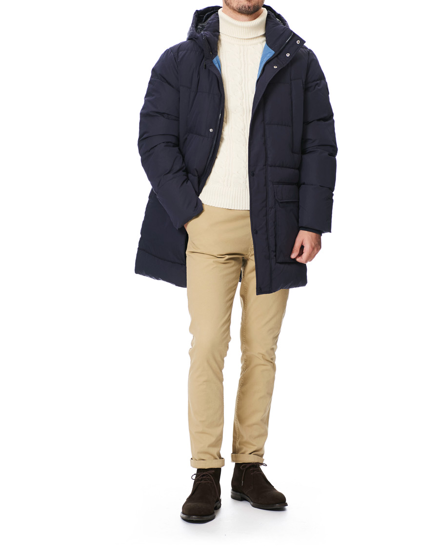Herre | Jakker | GANT | The Long Alta Down Jacket Evening Blue
