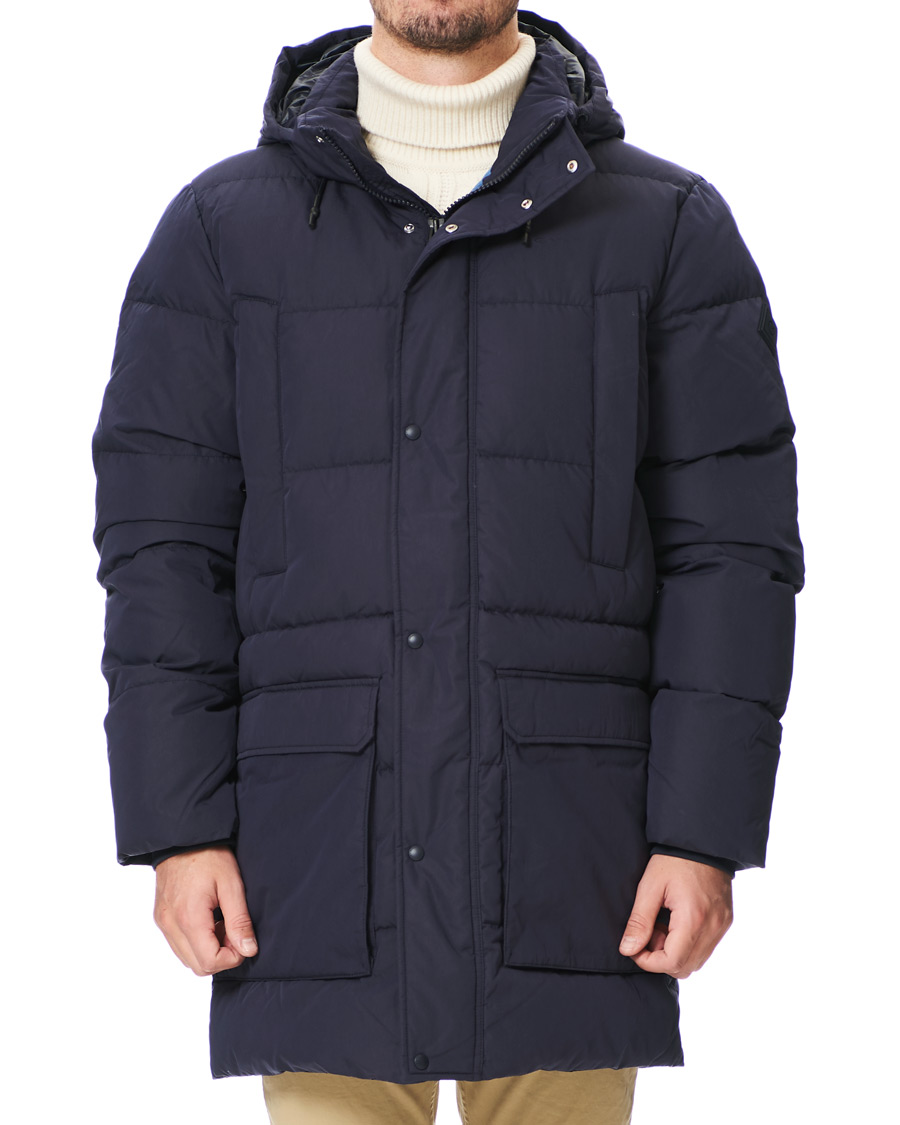 Herre | Jakker | GANT | The Long Alta Down Jacket Evening Blue