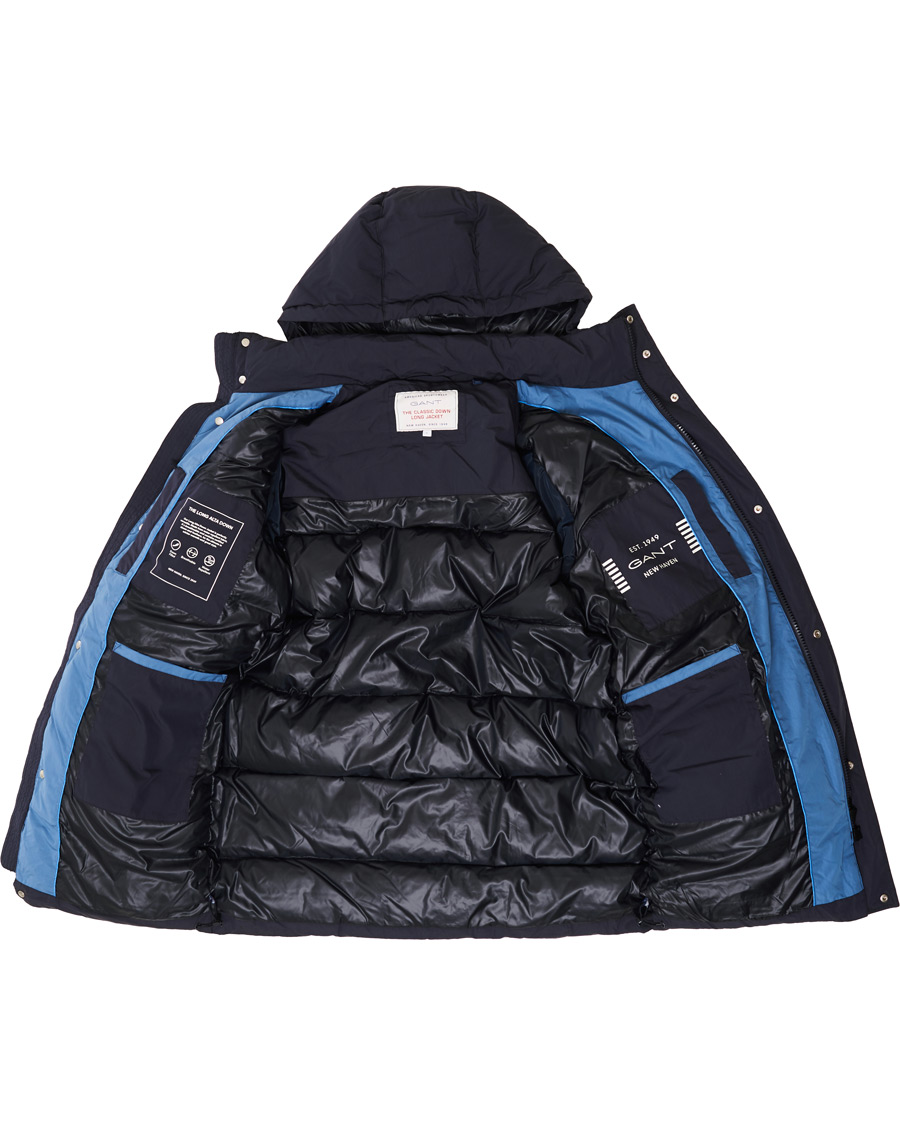 Herre | Jakker | GANT | The Long Alta Down Jacket Evening Blue