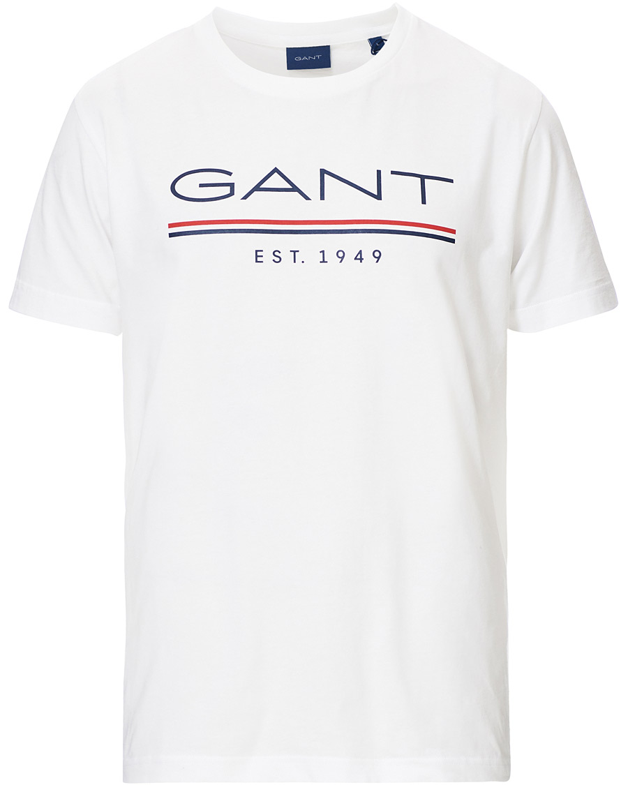 Herre | T-Shirts | GANT | 1949 Logo Tee White