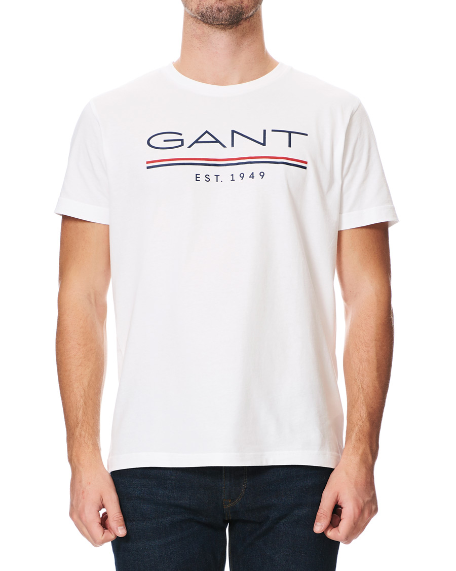 Herre | T-Shirts | GANT | 1949 Logo Tee White