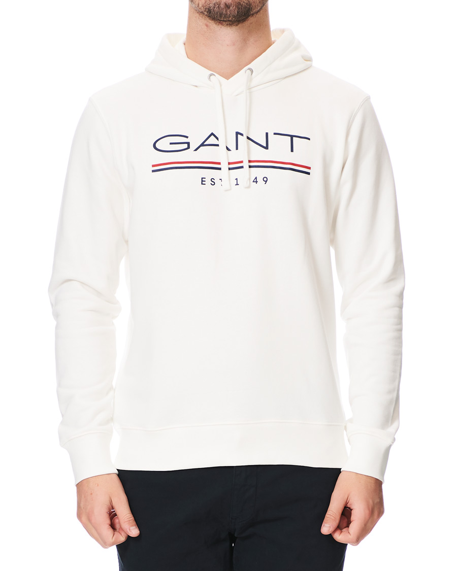 Herre | Gensere | GANT | 1949 Logo Hoodie Eggshell
