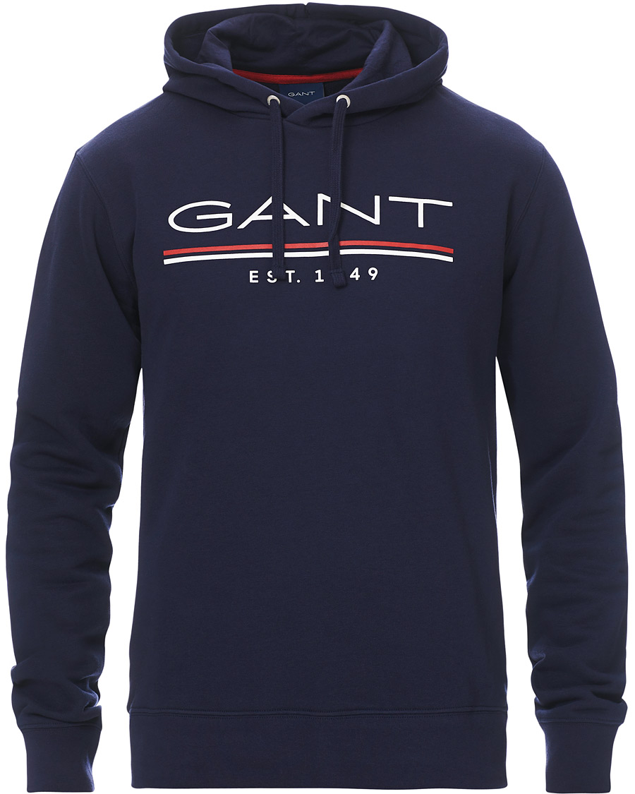 Herre | Gensere | GANT | 1949 Logo Hoodie Classic Blue