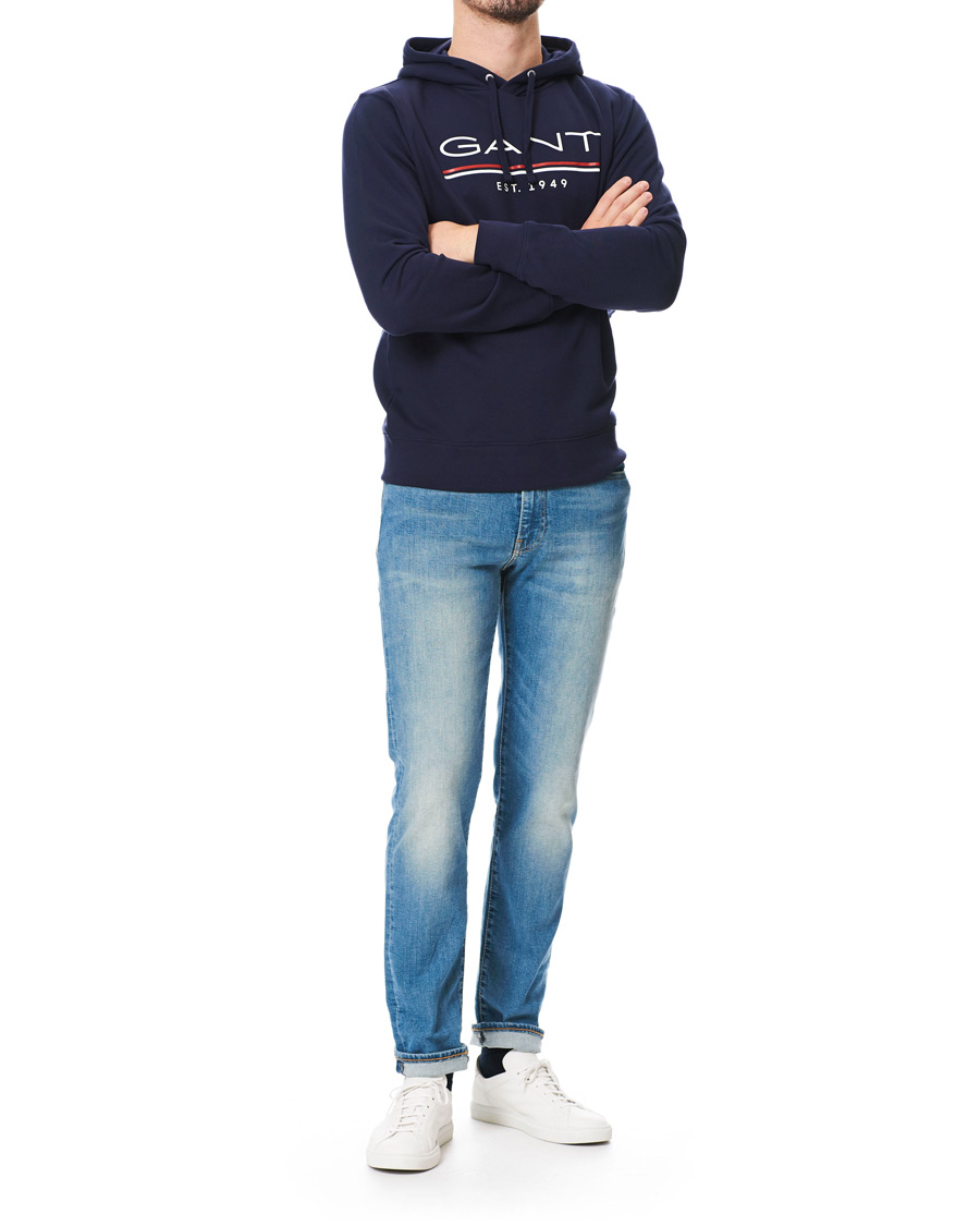 Herre | Gensere | GANT | 1949 Logo Hoodie Classic Blue