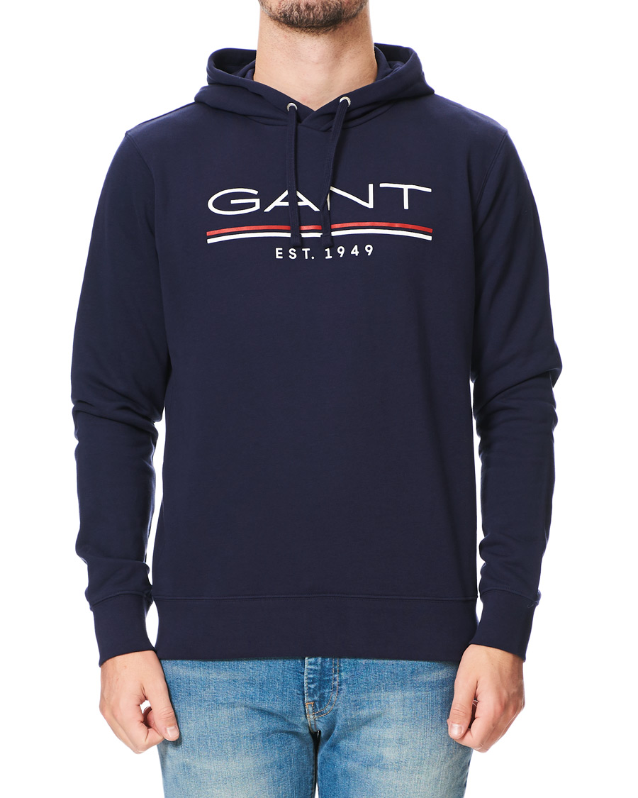 Herre | Gensere | GANT | 1949 Logo Hoodie Classic Blue