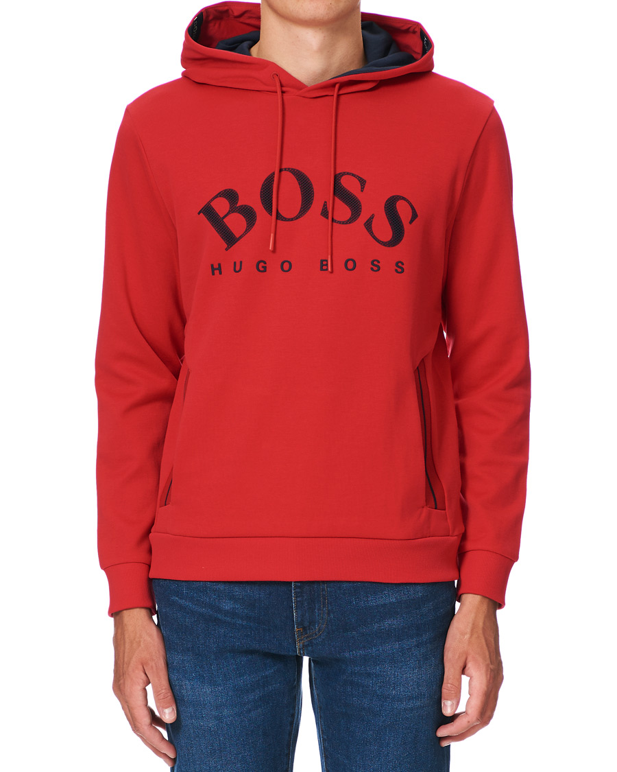 Herre | Gensere | BOSS GREEN | BOSS Athleisure Soody Hoodie Bright Red