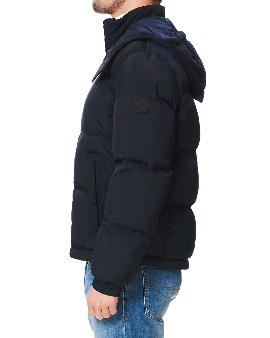 Herre | Jakker | BOSS ORANGE | BOSS Casual Olooh Down Hooded Jacket Dark Blue