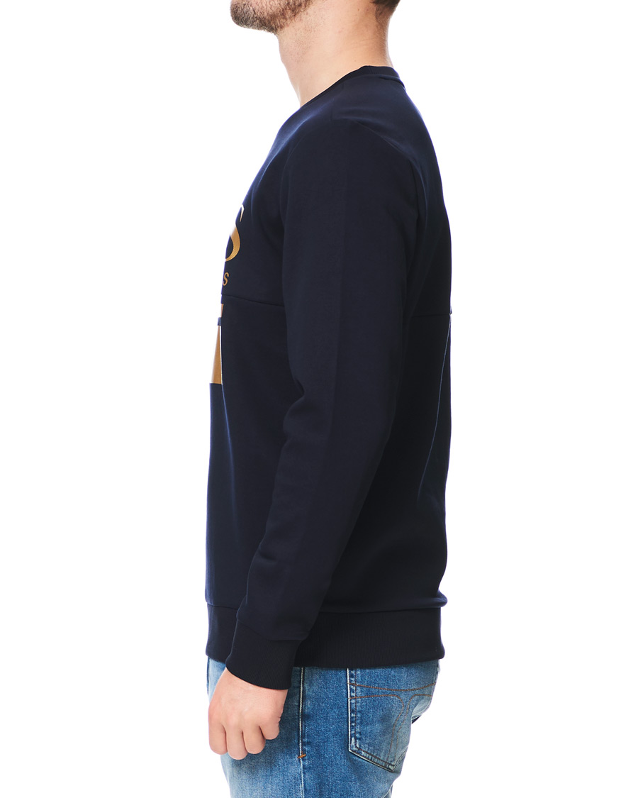 Herre | Gensere | BOSS GREEN | BOSS Athleisure Salbo Crew Neck Sweater Navy/Gold