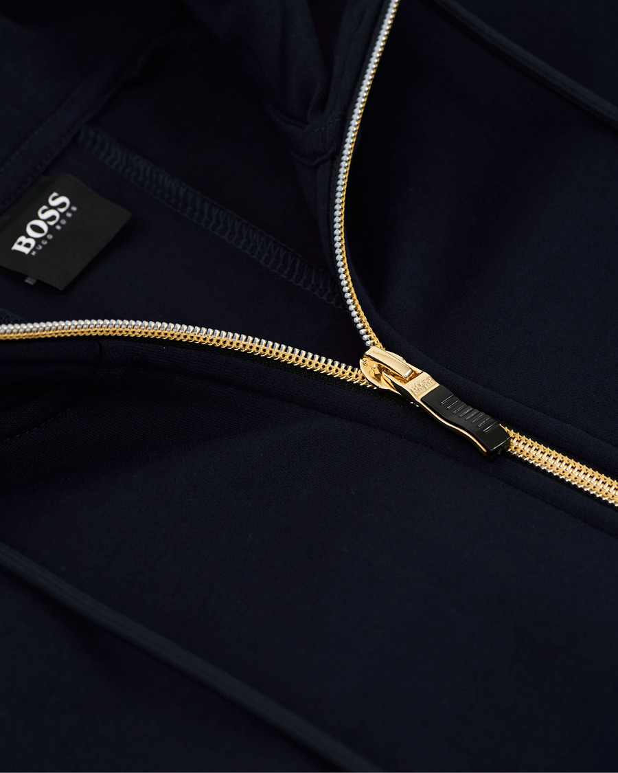 Herre | Gensere | BOSS GREEN | BOSS Athleisure Saggy Full Zip Hoodie Navy/Gold