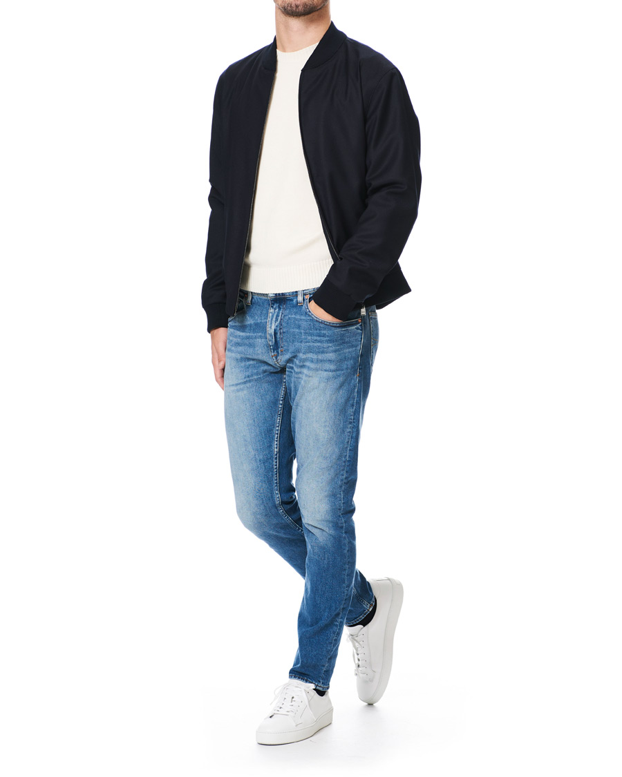 Herre | Jakker | BOSS BLACK | BOSS Nolwin Flannel Bomber Jacket Dark Blue