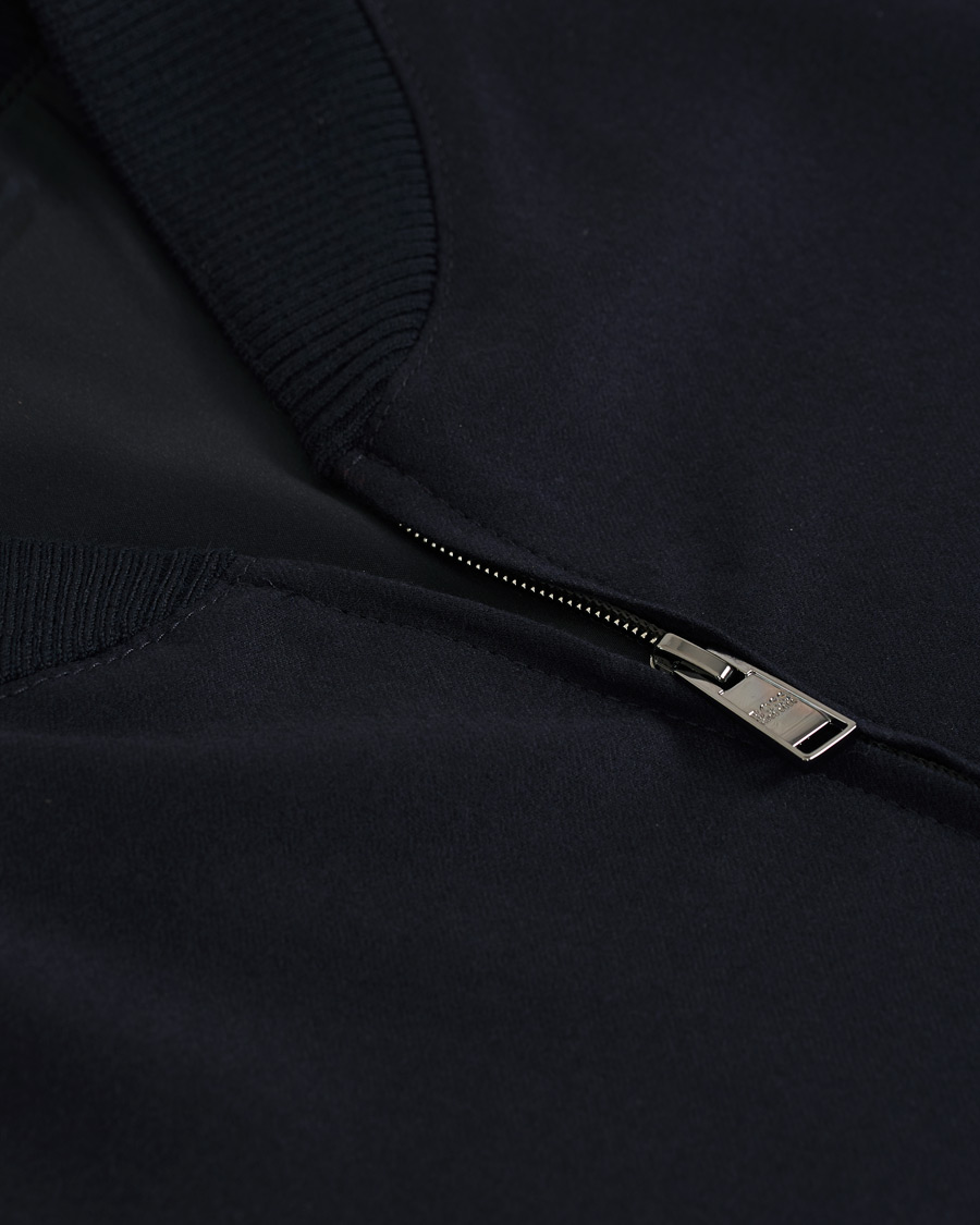 Herre | Jakker | BOSS BLACK | BOSS Nolwin Flannel Bomber Jacket Dark Blue