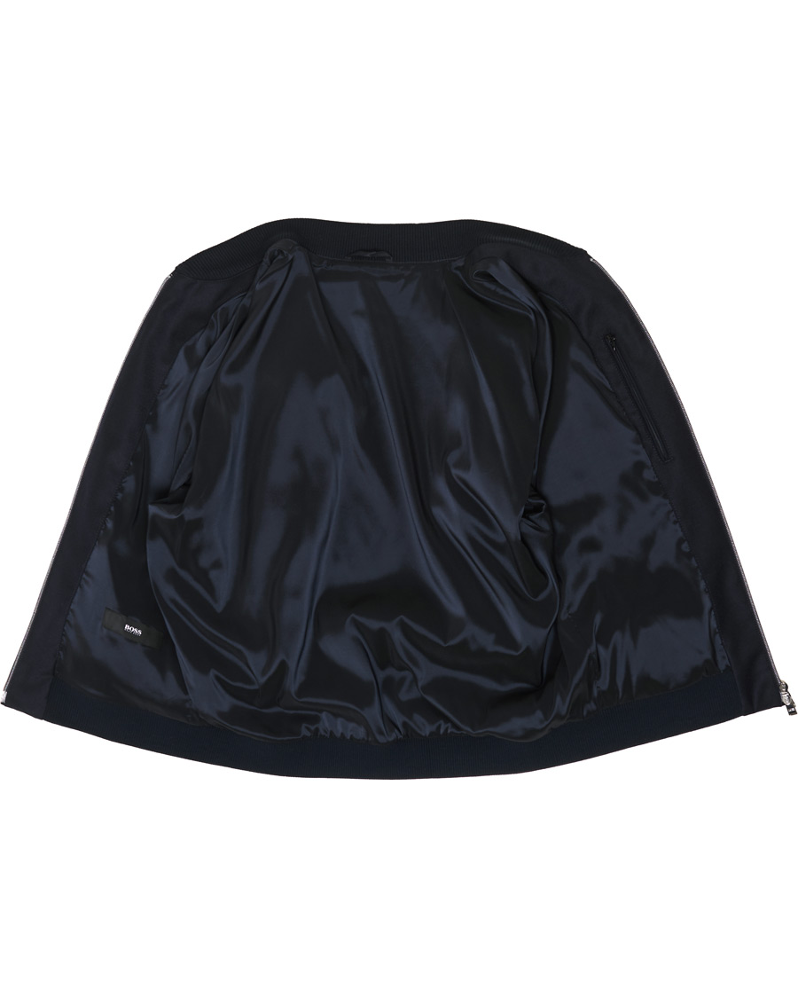 Herre | Jakker | BOSS BLACK | BOSS Nolwin Flannel Bomber Jacket Dark Blue