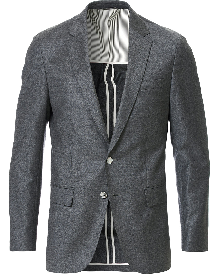 BOSS Hartley Flannel Blazer Dark Grey hos CareOfCarl.no