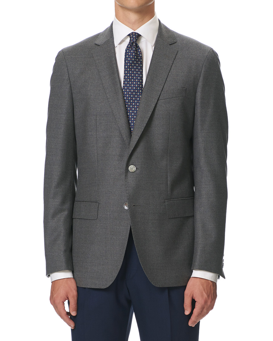 Herre | Dressjakker | BOSS BLACK | BOSS Hartley Flannel Blazer Dark Grey