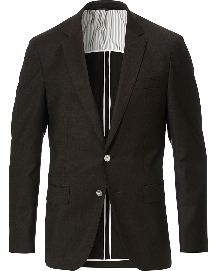 Herre | Dressjakker | BOSS BLACK | BOSS Hartley Flannel Blazer Dark Brown