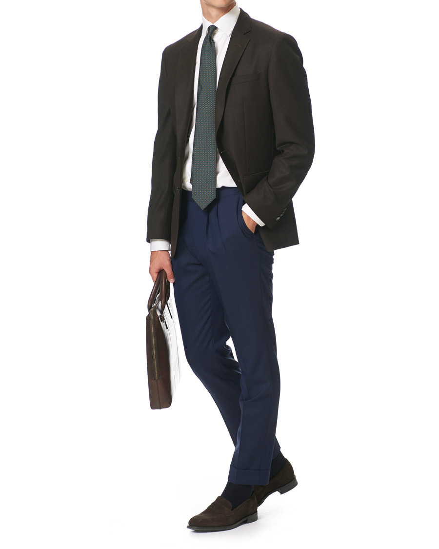 Herre | Dressjakker | BOSS BLACK | BOSS Hartley Flannel Blazer Dark Brown