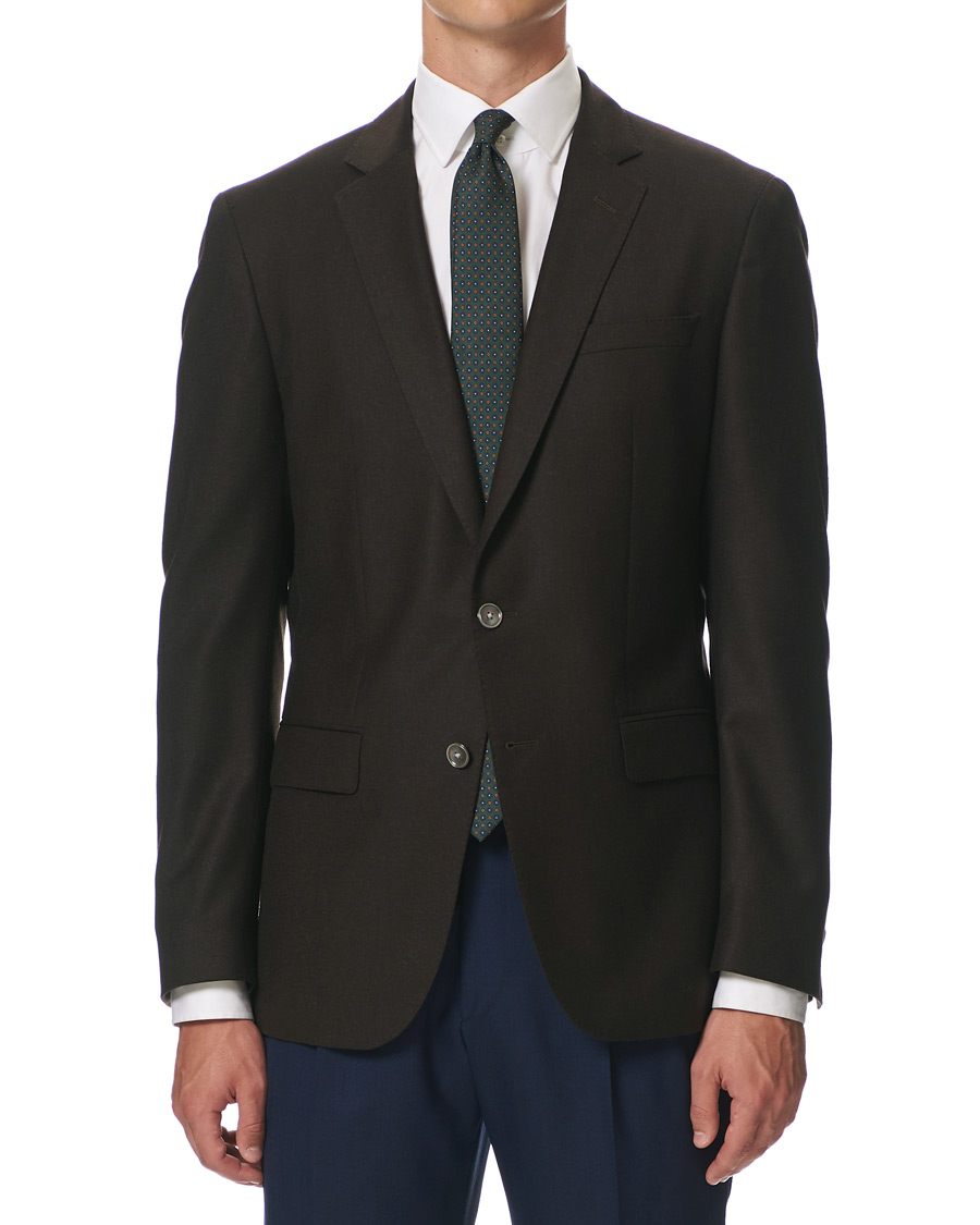 Herre | Dressjakker | BOSS BLACK | BOSS Hartley Flannel Blazer Dark Brown