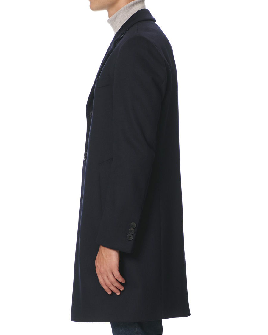 Herre | Jakker | BOSS BLACK | BOSS Nye Wool/Cashmere Coat Dark Blue