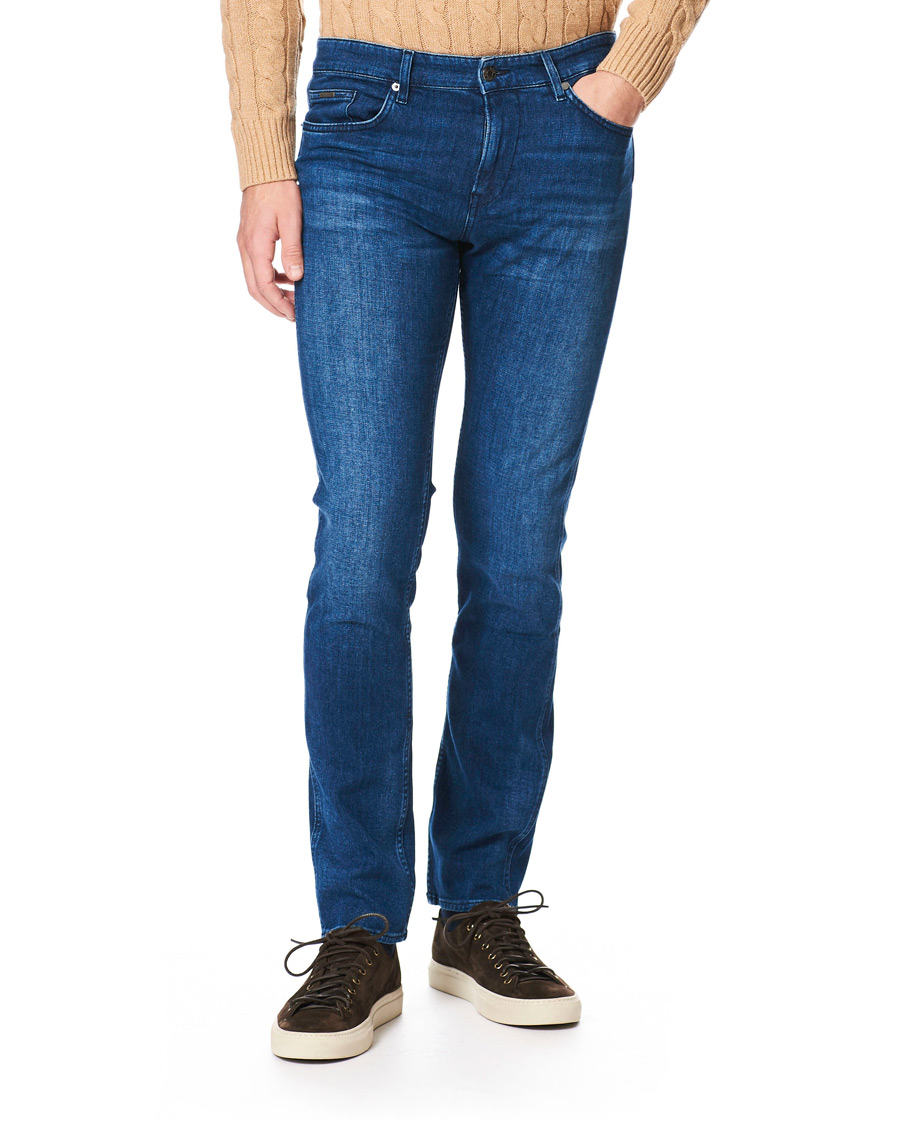 Herre | Jeans | BOSS BLACK | BOSS Delaware Slim Fit Stretch Jeans Medium Blue