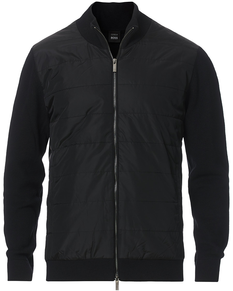 Herre | Gensere | BOSS BLACK | BOSS Porsche Capsule Mandor Hybrid Full Zip Black
