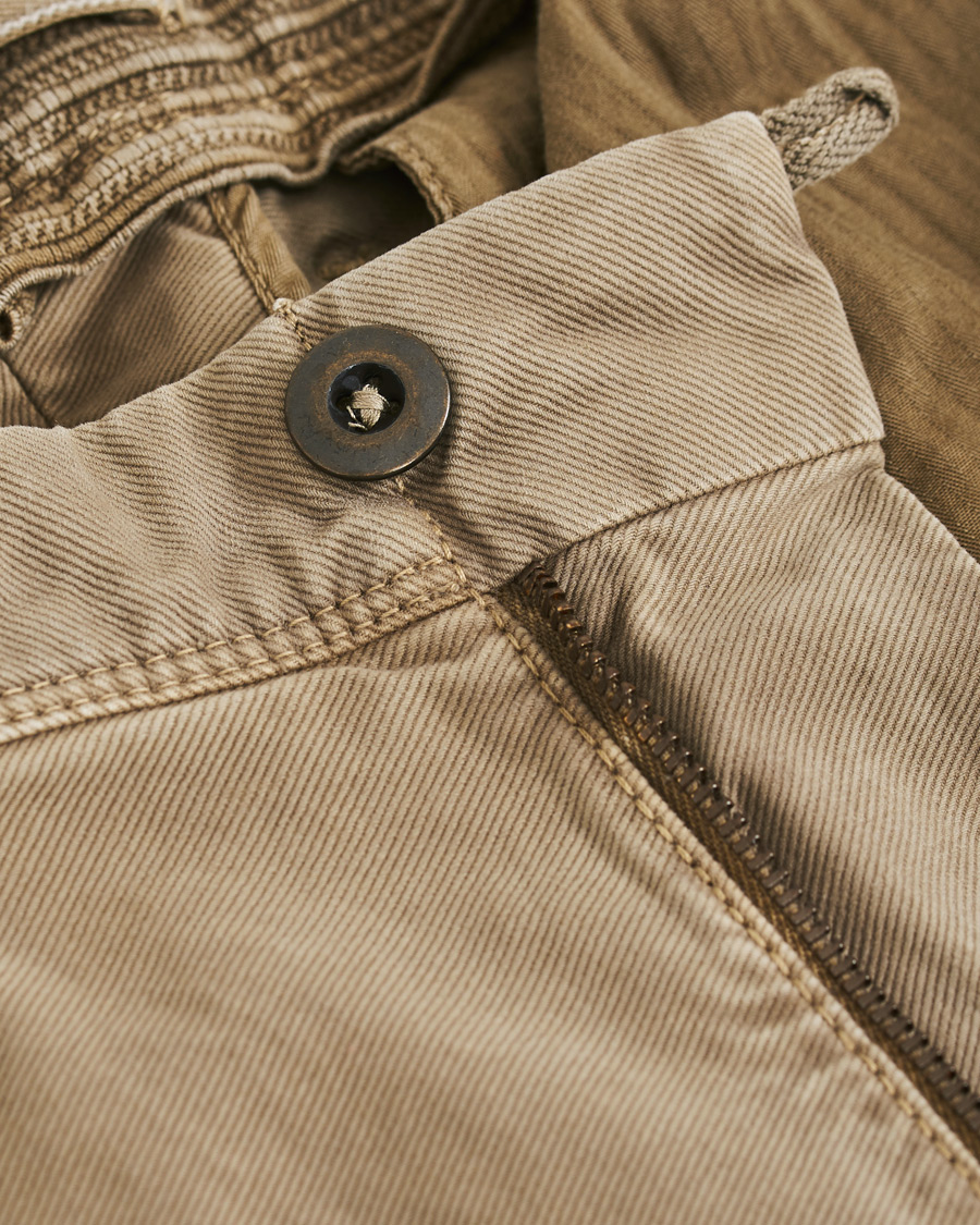 Herre | Bukser | Incotex | Slim Fit Garment Dyed Washed Slacks Beige