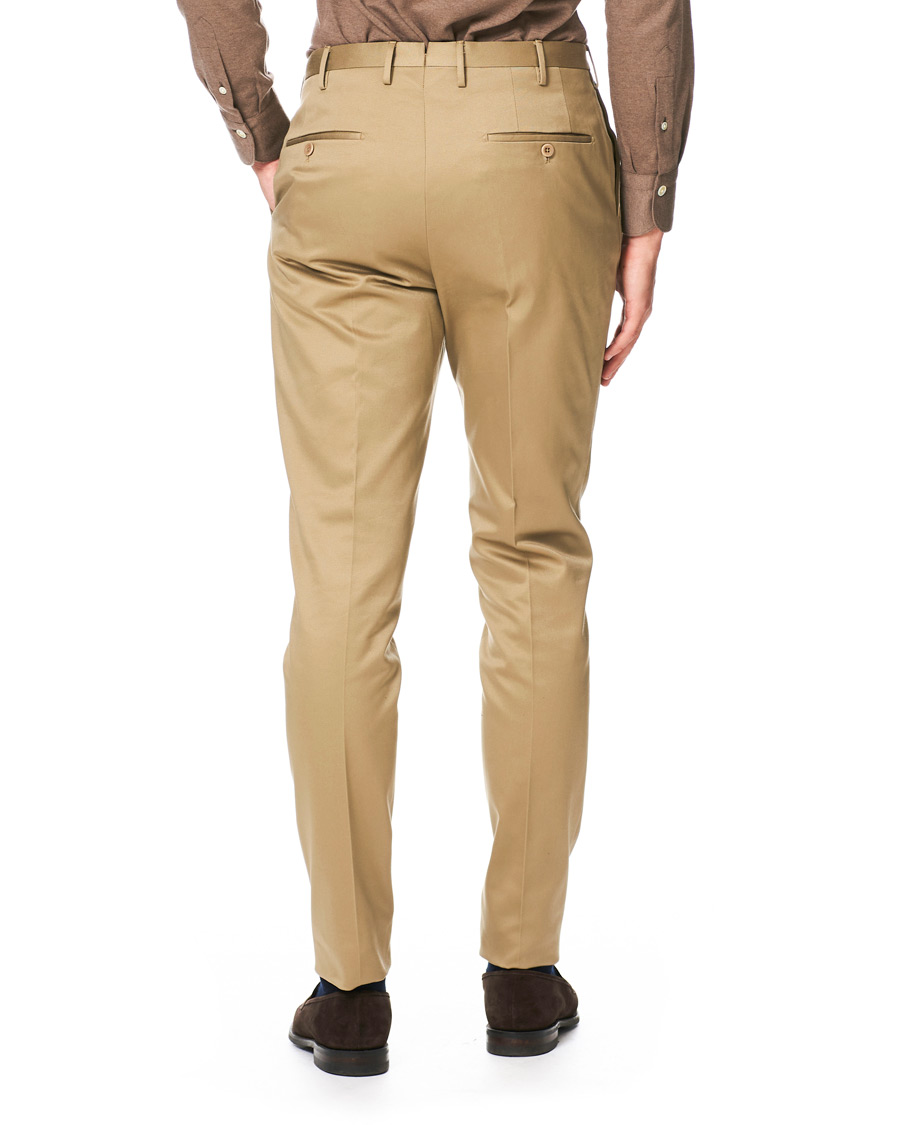 Herre | Bukser | Incotex | Slim Pleated Cotton Chinos Khaki